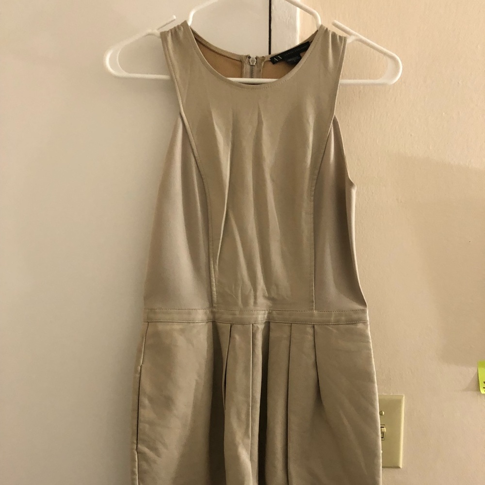 Nude Armani Exchange Peplum Dress